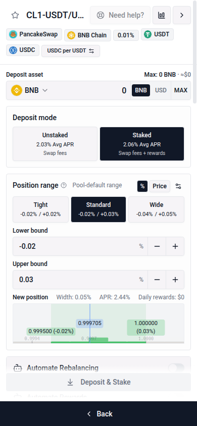Deposit mode on mobile